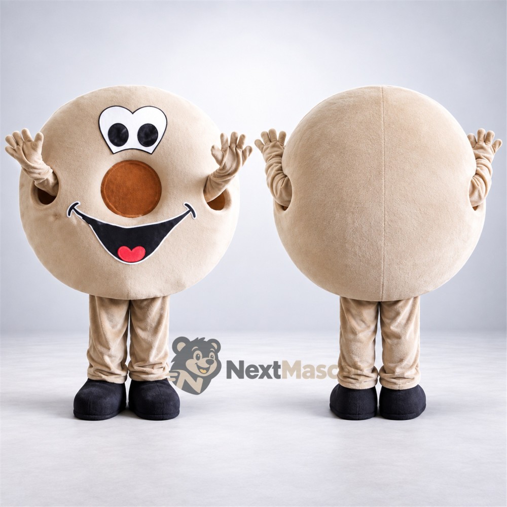 Bagel Mascot Costume - Big Nose and Black Shoes Bagel Mascot Costume - Big Nose and Black Shoes
