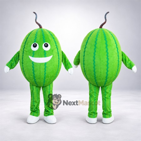 Watermelon Mascot Costume - Green Stripes and White Shoes Watermelon Mascot Costume - Green Stripes and White Shoes