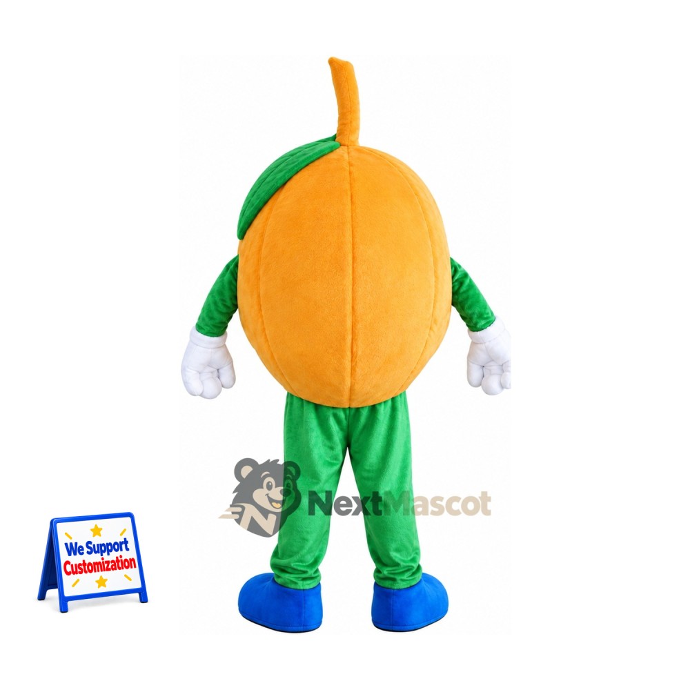 Pumpkin Mascot Costume - Orange, Green Legs and Blue Shoes Pumpkin Mascot Costume - Orange, Green Legs and Blue Shoes