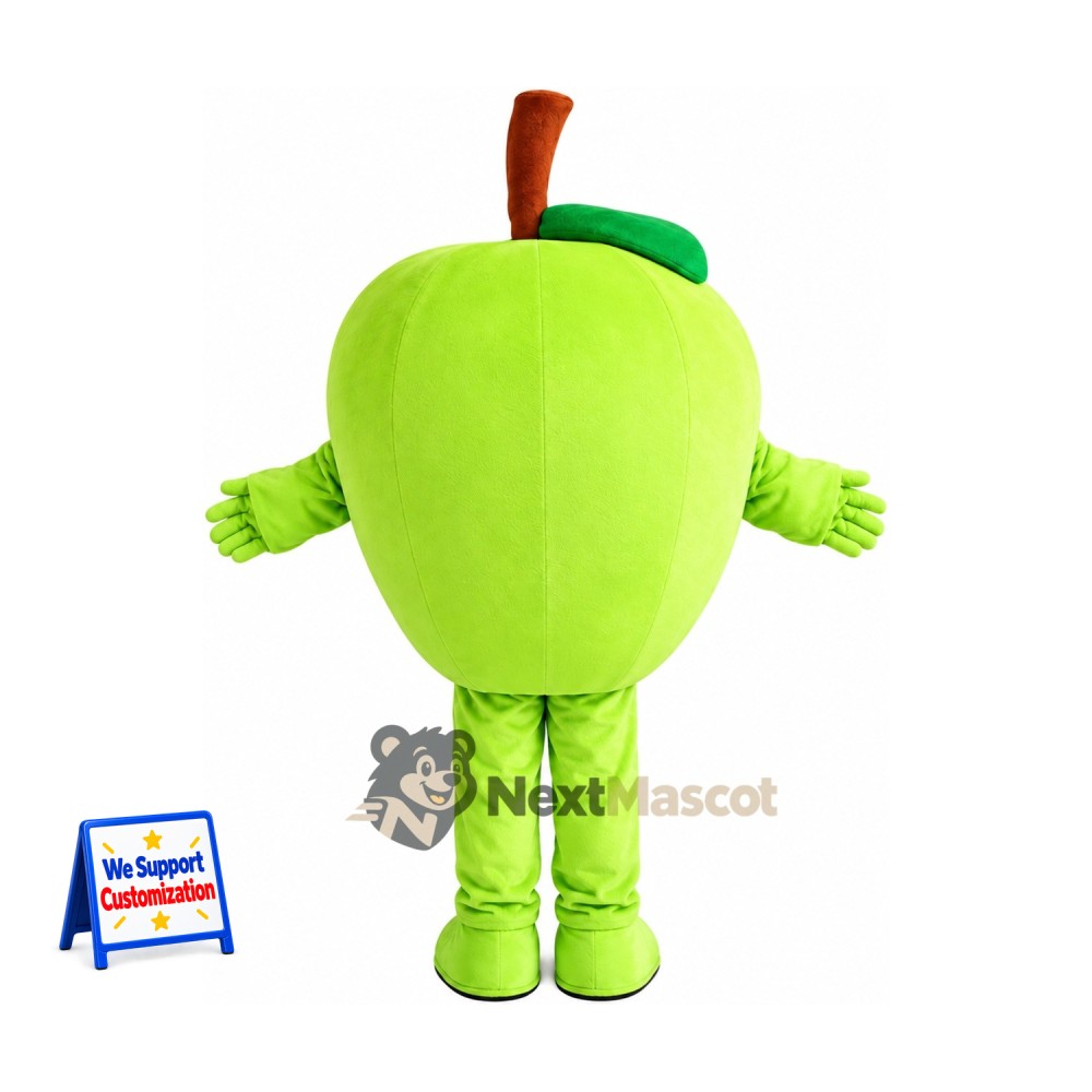 Apple Mascot Costume - Green, Green Legs