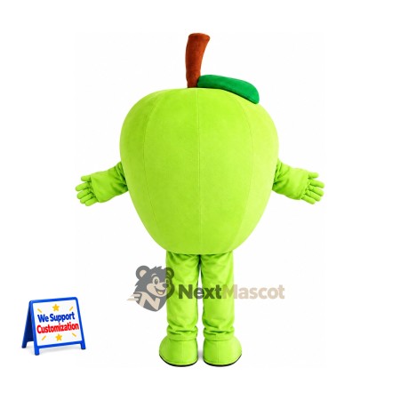 Apple Mascot Costume - Green, Green Legs