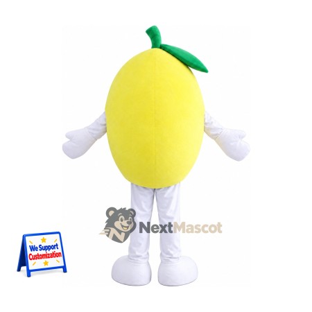 Mango Mascot Costume - Yellow, White Pants Mango Mascot Costume - Yellow, White Pants