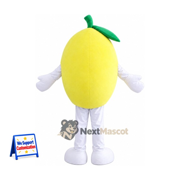 Mango Mascot Costume - Yellow, White Pants Mango Mascot Costume - Yellow, White Pants