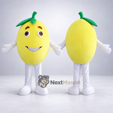 Mango Mascot Costume - Yellow, White Pants Mango Mascot Costume - Yellow, White Pants