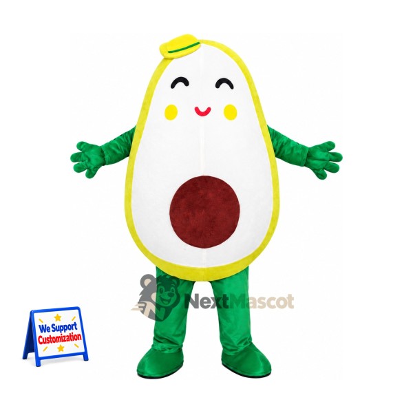 Avocado Mascot Costume - Green Gloves and Boots