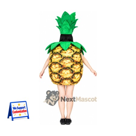 Pineapple Mascot Costume - Open Face for Food Festivals Pineapple Mascot Costume - Open Face for Food Festivals