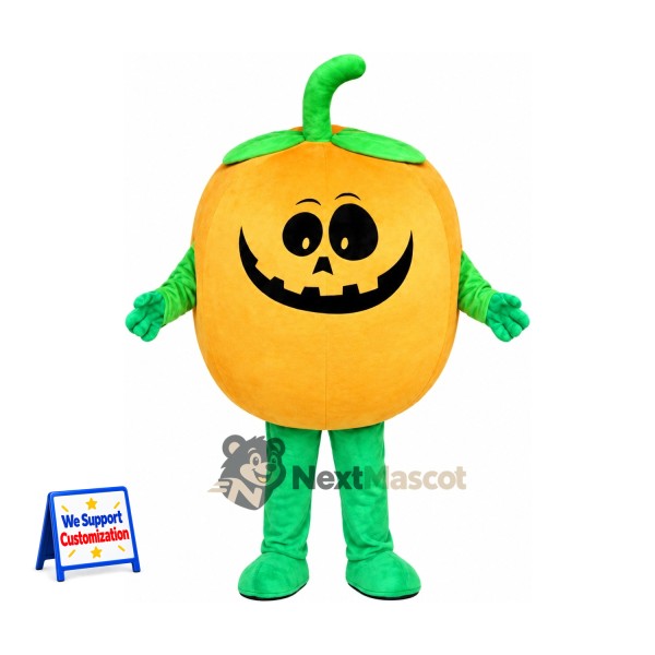 Jack O Lantern Mascot Costume - Green Arms and Legs