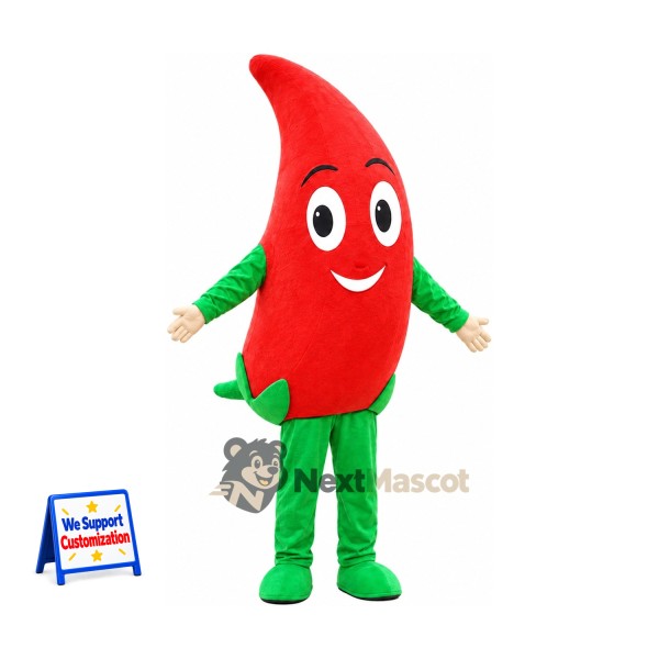 Chili Pepper Mascot Costume - Red for Food Fairs