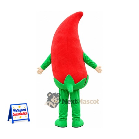 Chili Pepper Mascot Costume - Red for Food Fairs Chili Pepper Mascot Costume - Red for Food Fairs