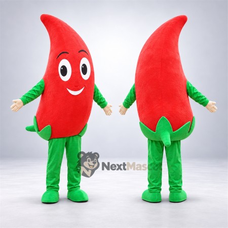 Chili Pepper Mascot Costume - Red for Food Fairs Chili Pepper Mascot Costume - Red for Food Fairs