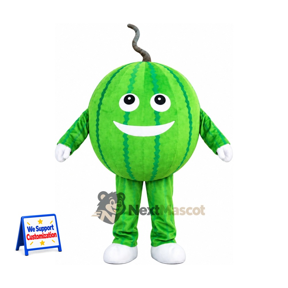 Watermelon Mascot Costume - Curled Stem Watermelon Mascot Costume - Curled Stem