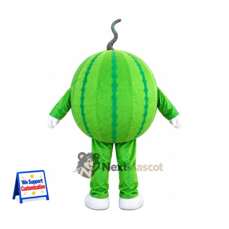 Watermelon Mascot Costume - Curled Stem Watermelon Mascot Costume - Curled Stem