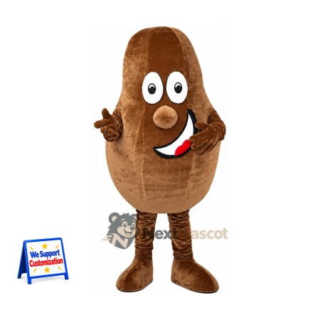 Potato Mascot Costume - Big Smile and Brown Legs Potato Mascot Costume - Big Smile and Brown Legs