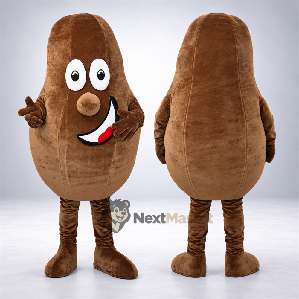 Potato Mascot Costume - Big Smile and Brown Legs Potato Mascot Costume - Big Smile and Brown Legs