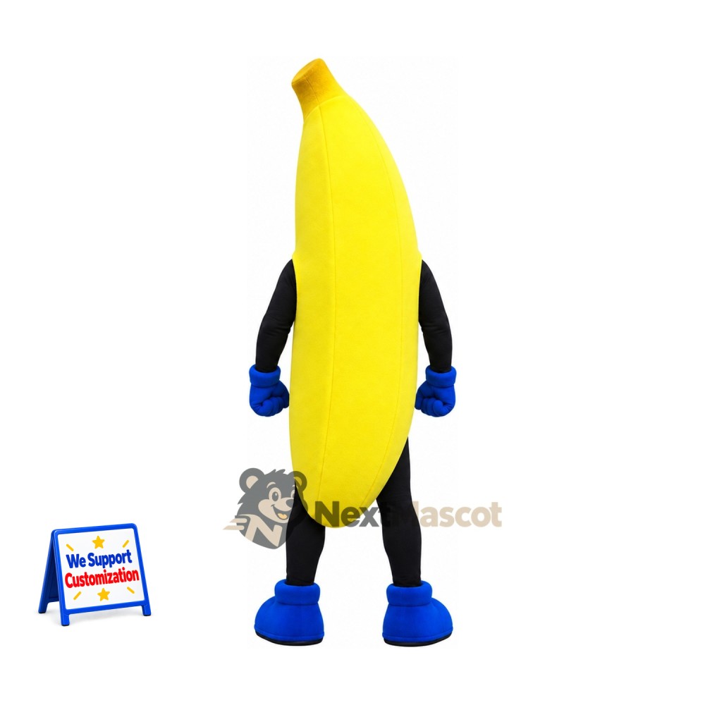 Banana Mascot Costume - Blue Gloves and Shoes Banana Mascot Costume - Blue Gloves and Shoes