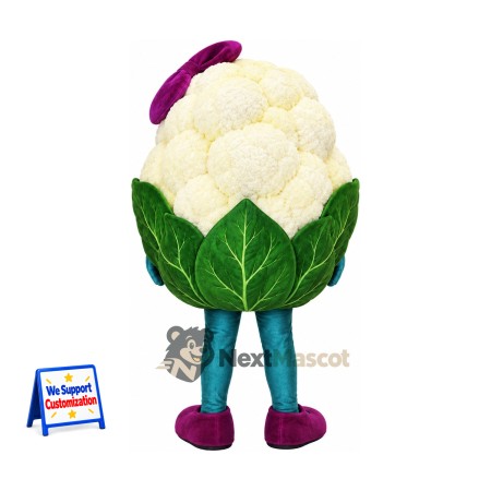 Cauliflower Mascot Costume - Purple Bow