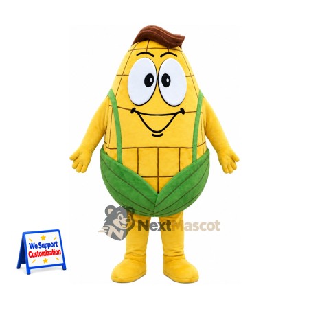 Corn Mascot Costume - Brown Hair and Yellow Legs Corn Mascot Costume - Brown Hair and Yellow Legs