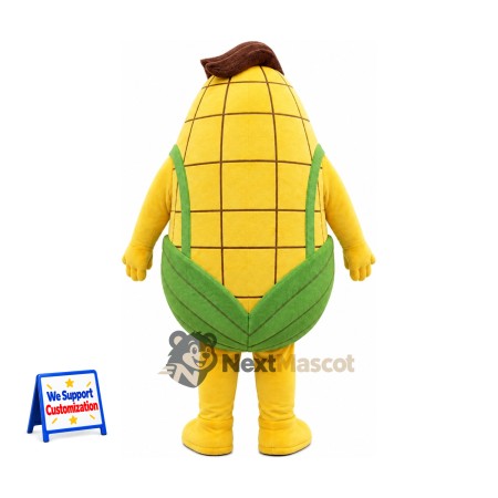 Corn Mascot Costume - Brown Hair and Yellow Legs Corn Mascot Costume - Brown Hair and Yellow Legs