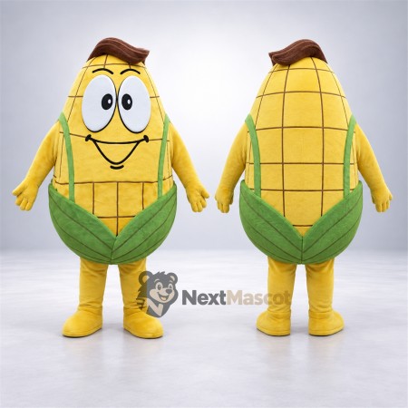 Corn Mascot Costume - Brown Hair and Yellow Legs Corn Mascot Costume - Brown Hair and Yellow Legs
