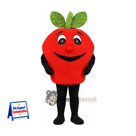 Apple Mascot Costume - Red, Black Arms and Legs for Food Fairs Apple Mascot Costume - Red, Black Arms and Legs for Food Fairs