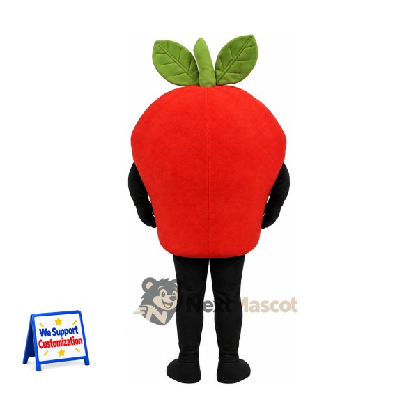 Apple Mascot Costume - Red, Black Arms and Legs for Food Fairs