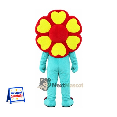 Flower Mascot Costume - Blue Outfit Flower Mascot Costume - Blue Outfit