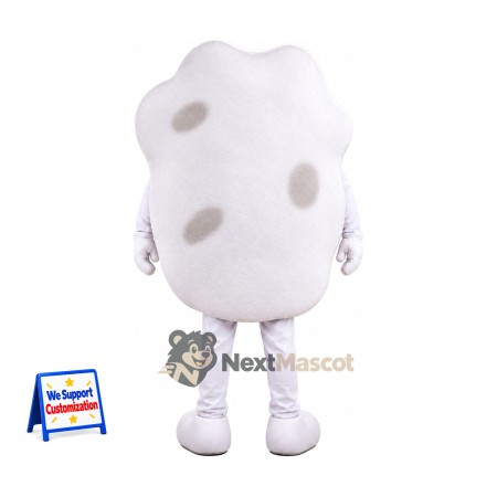 Fried Egg Mascot Costume - Two Yellow Eyes Fried Egg Mascot Costume - Two Yellow Eyes