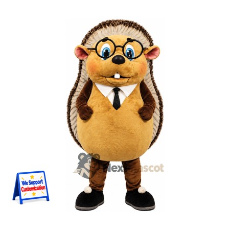 Hedgehog Mascot Costume - Glasses Hedgehog Mascot Costume - Glasses