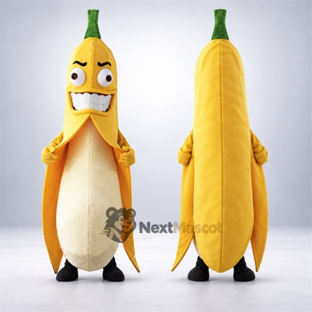 Peeled Banana Mascot Costume - Big White Teeth Peeled Banana Mascot Costume - Big White Teeth