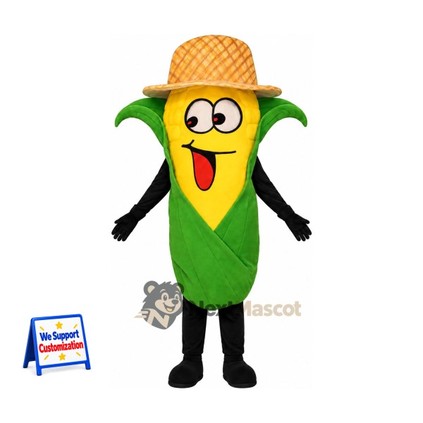Corn Mascot Costume - Straw Hat