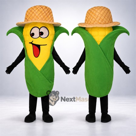 Corn Mascot Costume - Straw Hat Corn Mascot Costume - Straw Hat
