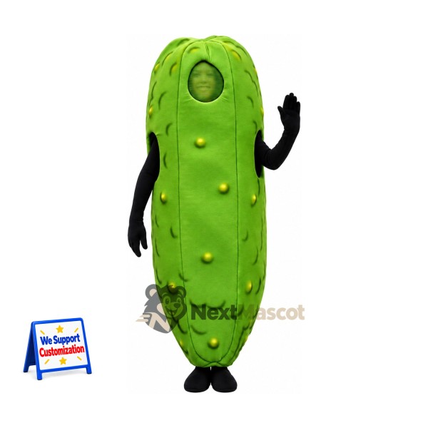 Pickle Mascot Costume - Black Arms and Legs for Restaurant Events