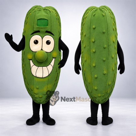 Pickle Mascot Costume - Big Toothy Grin Pickle Mascot Costume - Big Toothy Grin