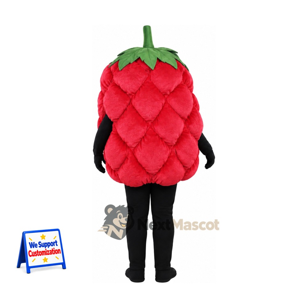 Raspberry Mascot Costume - Red, Black Arms and Legs Raspberry Mascot Costume - Red, Black Arms and Legs