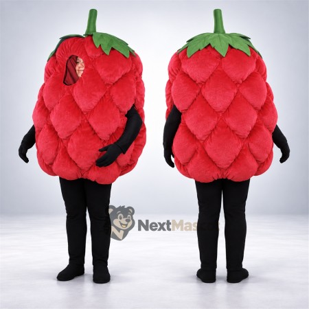 Raspberry Mascot Costume - Red, Black Arms and Legs Raspberry Mascot Costume - Red, Black Arms and Legs