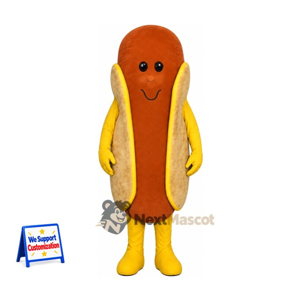 Hot Dog Mascot Costume - Yellow Arms and Legs for Food Festivals
