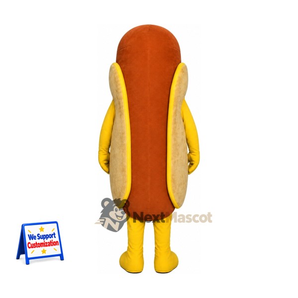 Hot Dog Mascot Costume - Yellow Arms and Legs for Food Festivals