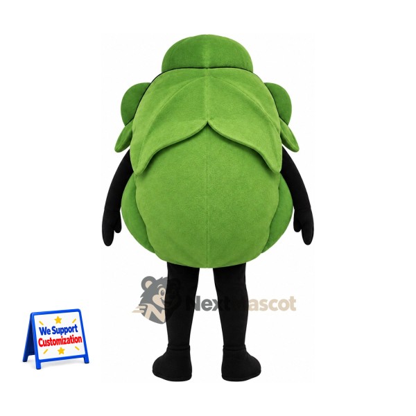 Cabbage Mascot Costume - Green, Big Eyes