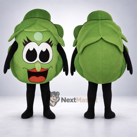 Cabbage Mascot Costume - Green, Big Eyes Cabbage Mascot Costume - Green, Big Eyes