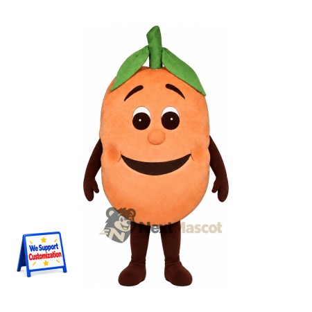 Peach Mascot Costume - Brown Arms and Legs