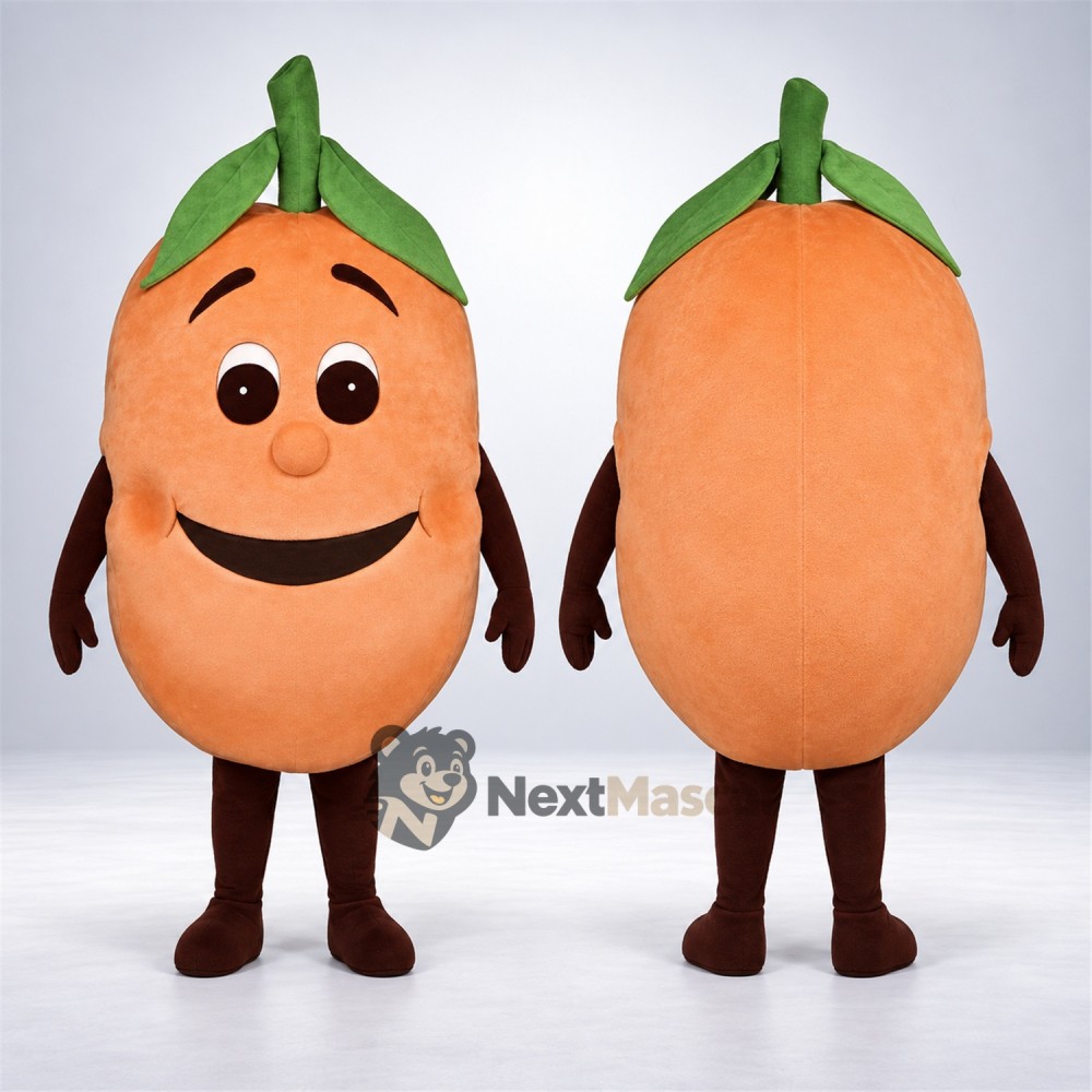 Peach Mascot Costume - Brown Arms and Legs