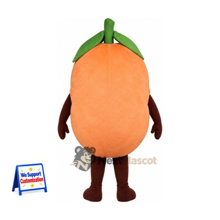 Peach Mascot Costume - Brown Arms and Legs