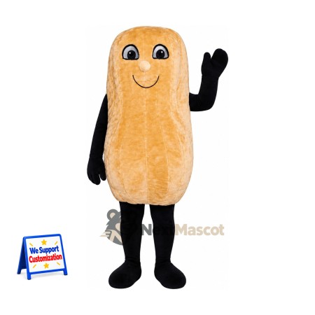 Peanut Mascot Costume - Small Smile and Black Legs Peanut Mascot Costume - Small Smile and Black Legs
