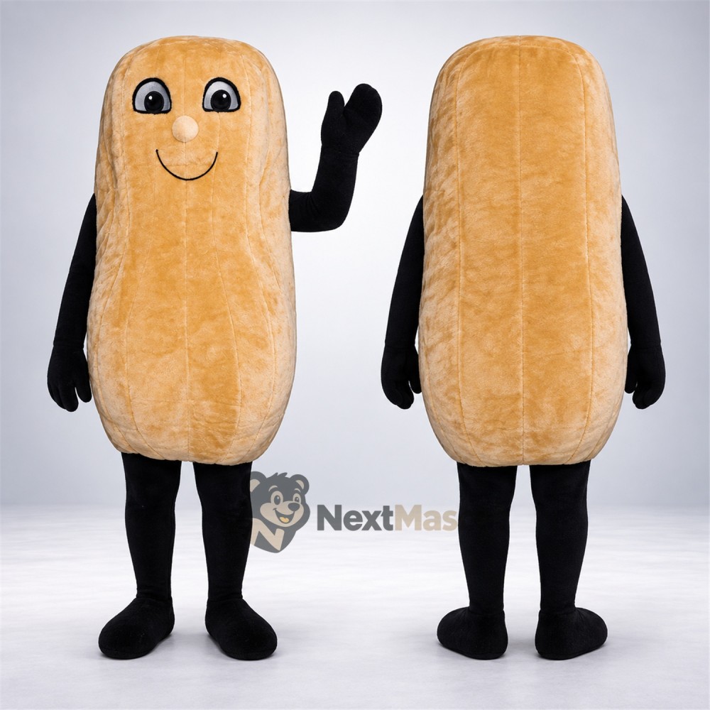 Peanut Mascot Costume - Small Smile and Black Legs Peanut Mascot Costume - Small Smile and Black Legs