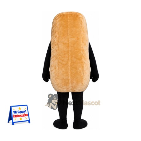 Peanut Mascot Costume - Small Smile and Black Legs Peanut Mascot Costume - Small Smile and Black Legs