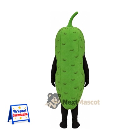 Pickle Mascot Costume - Oval Eyes and Black Legs Pickle Mascot Costume - Oval Eyes and Black Legs