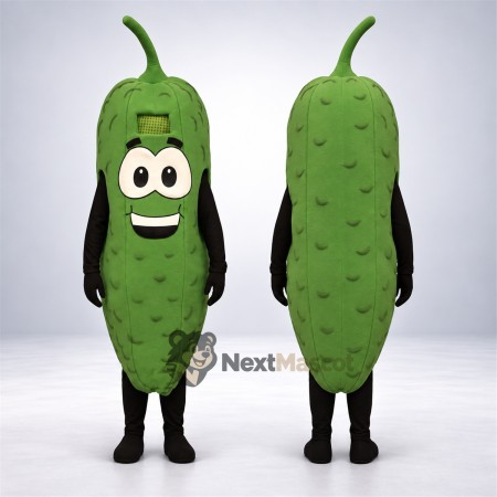 Pickle Mascot Costume - Oval Eyes and Black Legs Pickle Mascot Costume - Oval Eyes and Black Legs