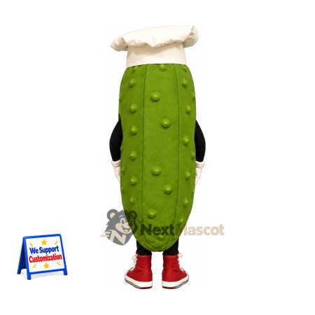 Pickle Mascot Costume - Chef Style for Restaurant Events Pickle Mascot Costume - Chef Style for Restaurant Events