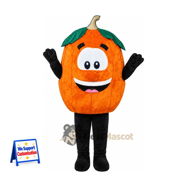 Pumpkin Mascot Costume - Big Smile and Black Legs