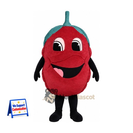 Plum Mascot Costume - Purple, Big Smile Plum Mascot Costume - Purple, Big Smile